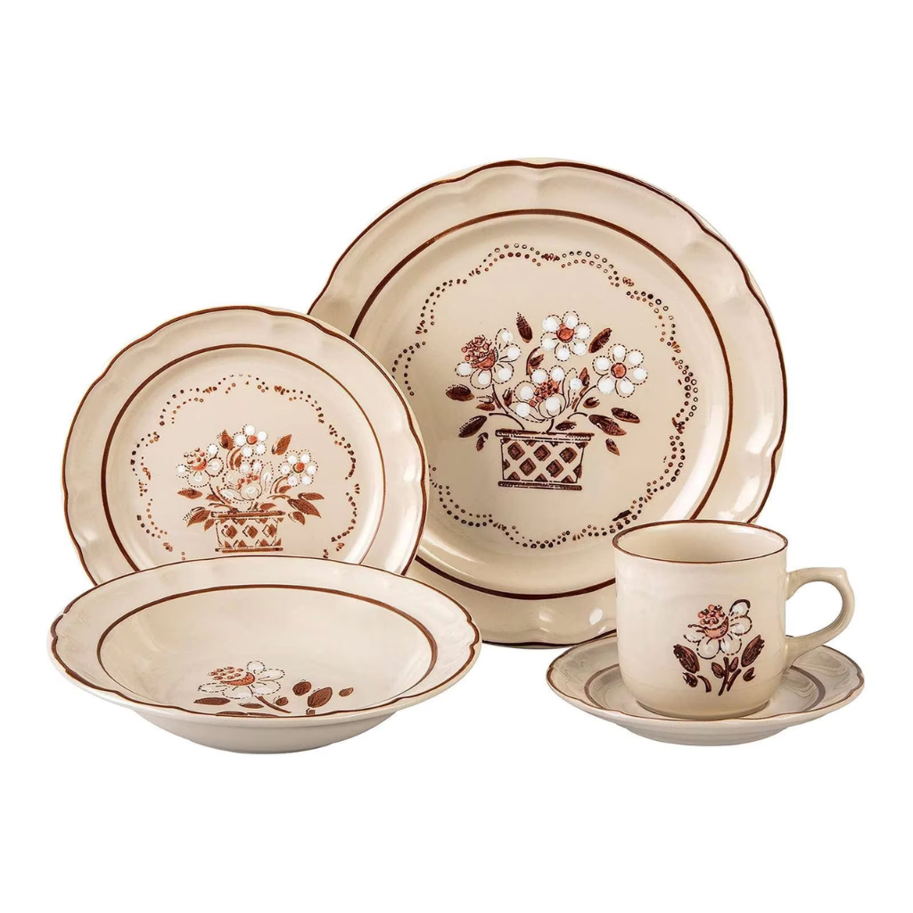 Vajilla Santa Anita Flor de Otoño 30pzas. - Cocinalia.store