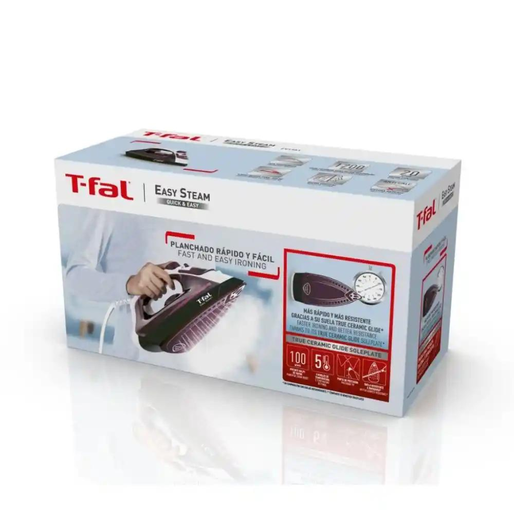 Plancha T-fal Easy Steam Ceramic - Cocinalia.store