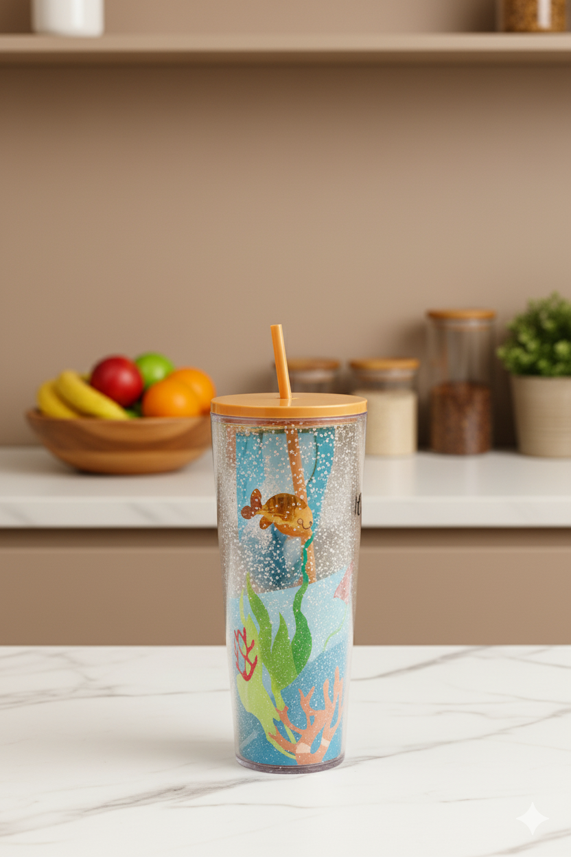 VASO PLASTICO 750 ML DELFINES