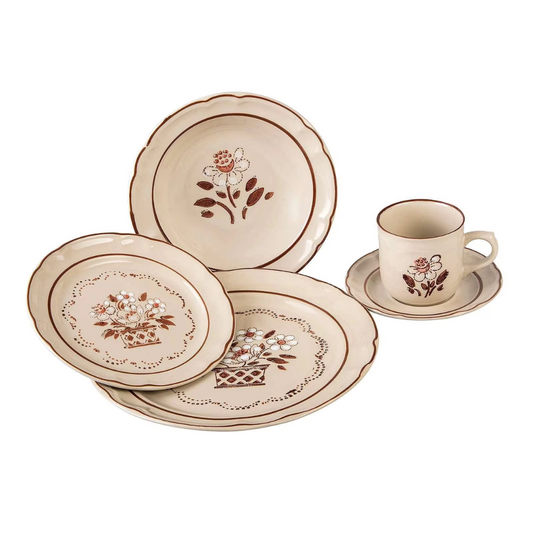Vajilla Santa Anita Flor de Otoño 30pzas. - Cocinalia.store