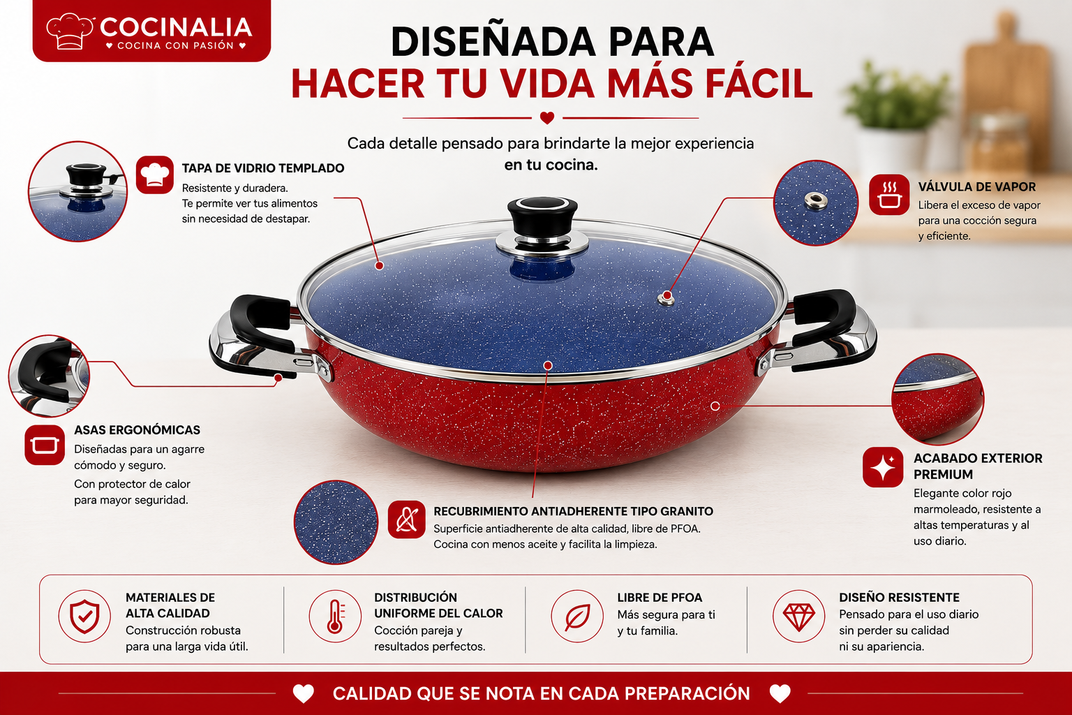 Juego de Arroceras Jumbo 3 Piezas (34/36/40 cm)