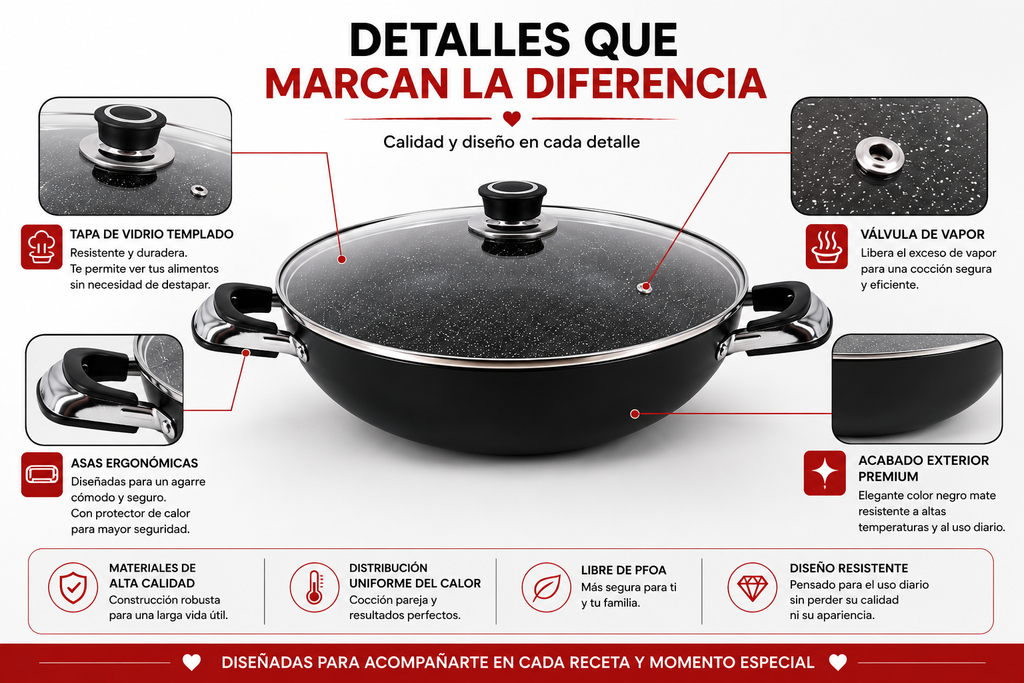 Juego de Arroceras Jumbo 3 Piezas (34/36/40 cm)