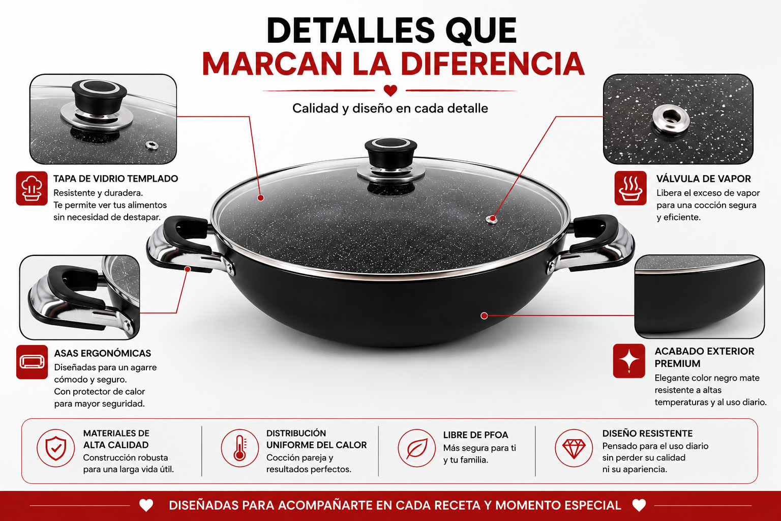 Juego de Arroceras Jumbo 3 Piezas (34/36/40 cm)