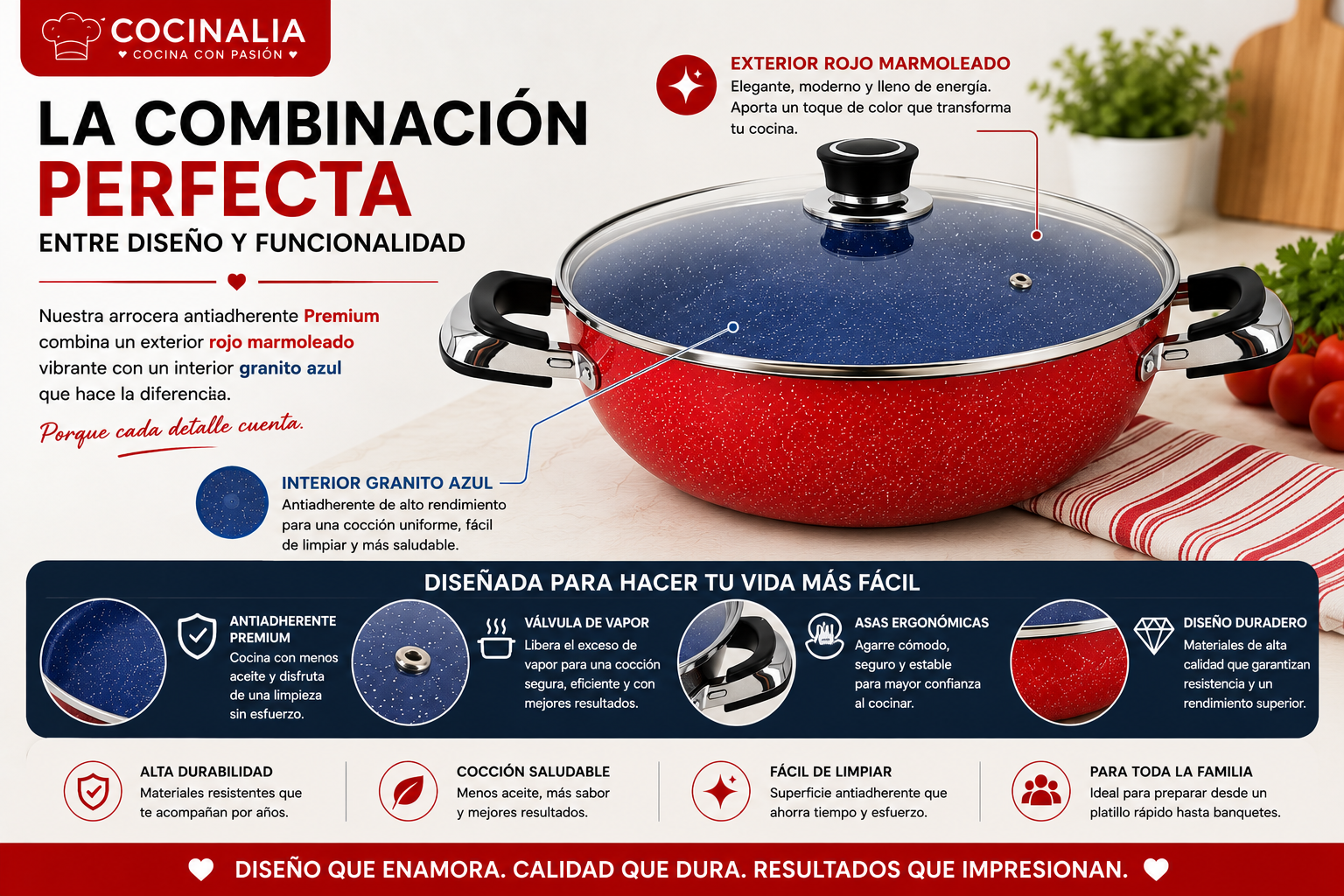 Juego de Arroceras Jumbo 3 Piezas (34/36/40 cm)