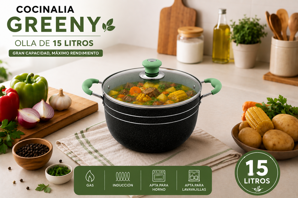 Olla Cocinalia Greeny de 15LITROS