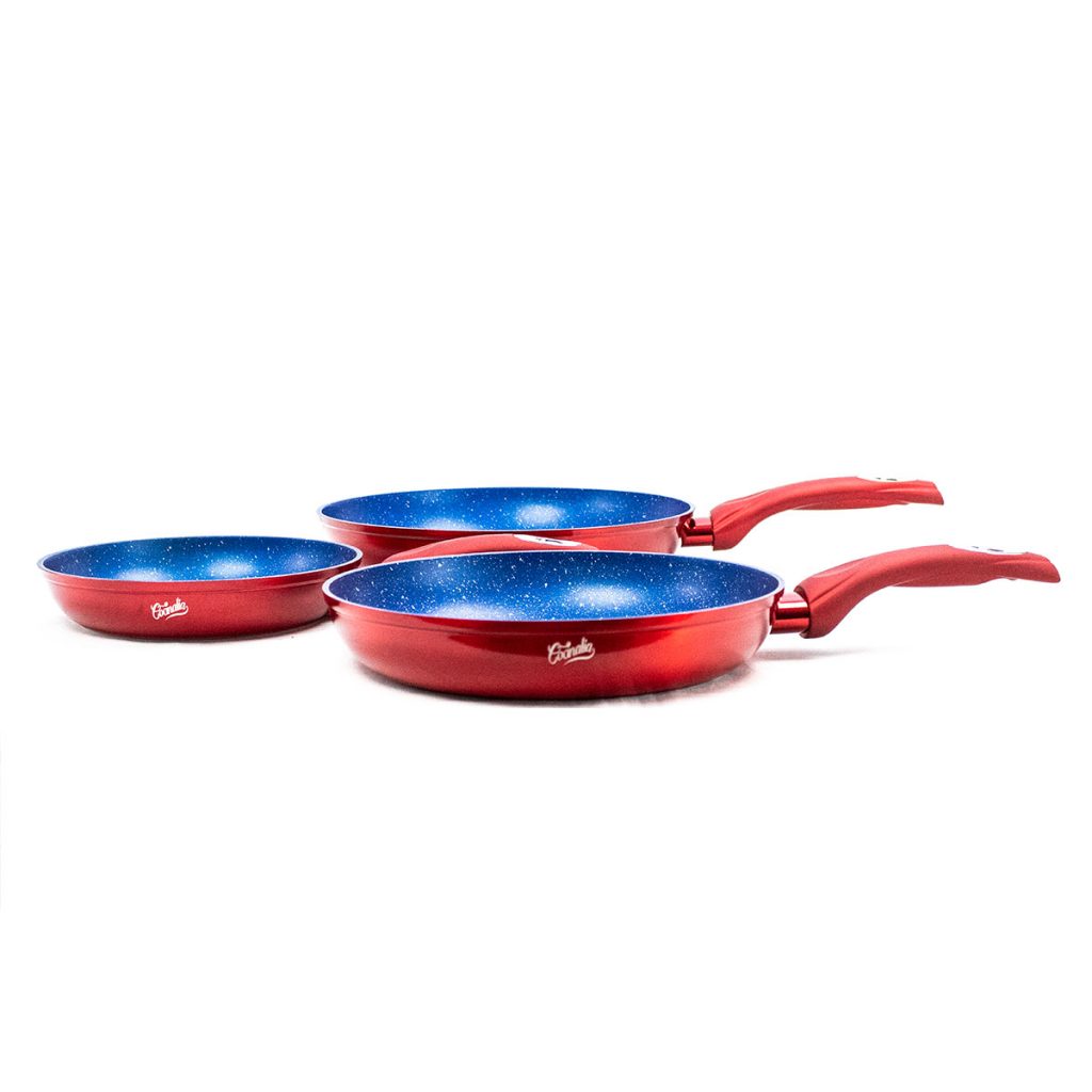 Set de Sartenes Cocinalia Antiadherente 3pzas. - Cocinalia.store