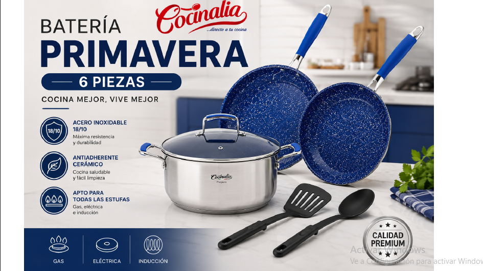 Bateria Cocinalia Primavera 6pzas.