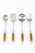 JGO 4 UTENSILIOS MANGO DE MADERA