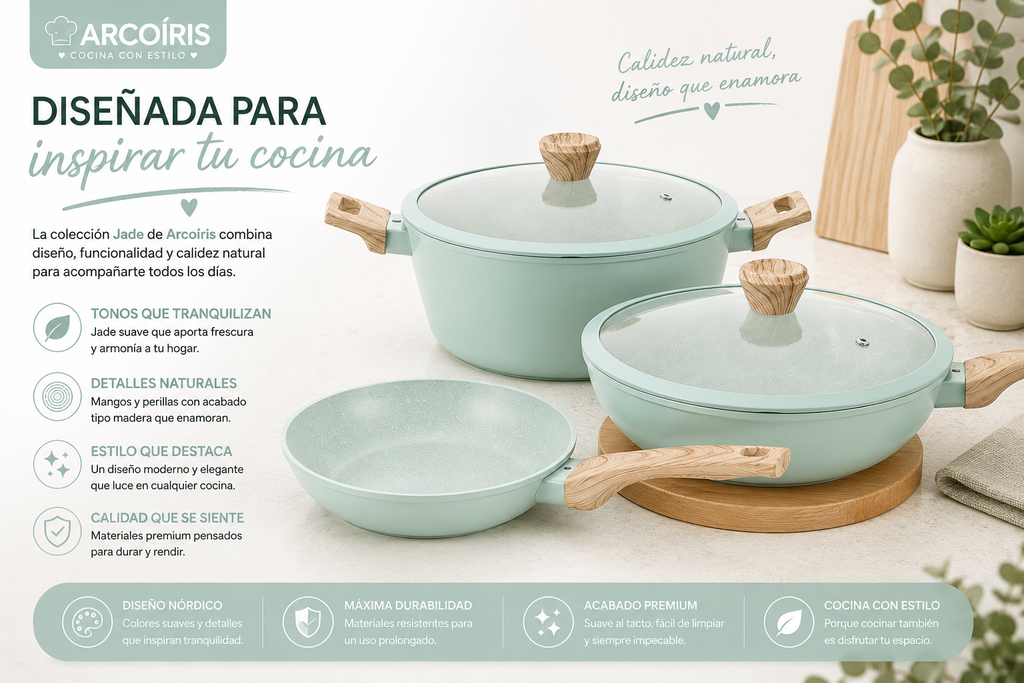 Batería de Cocina Arcoíris 5 Pzs