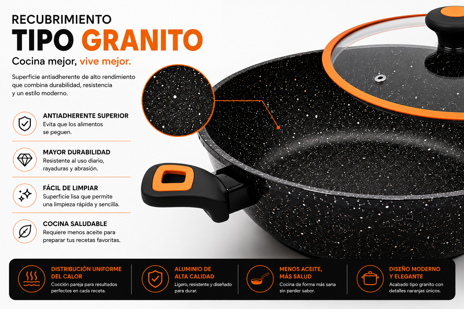 Jgo de Arroceras Aluminio 6 pzs 24,26 y 28