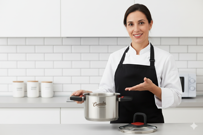 OLLA 16 CM   ASA ROJO CON NEGRO