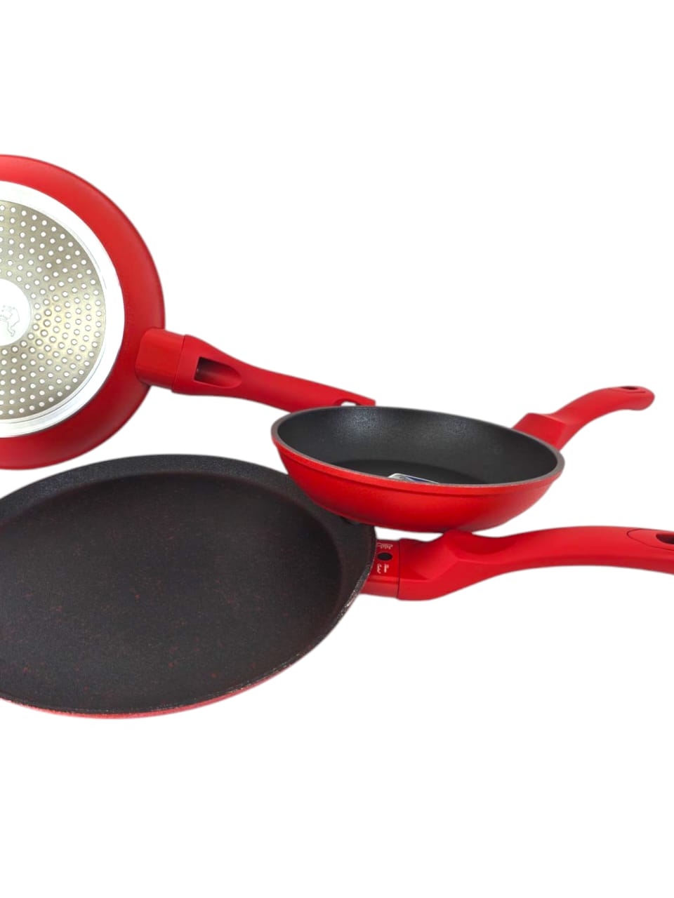 Juego de Sartenes Y Crepera 20, 24 y 28 cm