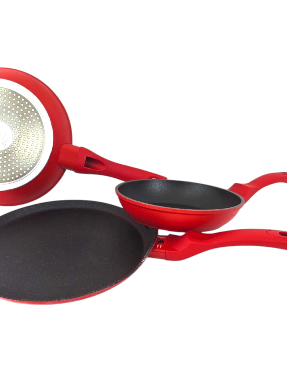 Juego de Sartenes Y Crepera 20, 24 y 28 cm