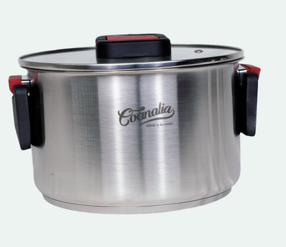 OLLA 16 CM   ASA ROJO CON NEGRO